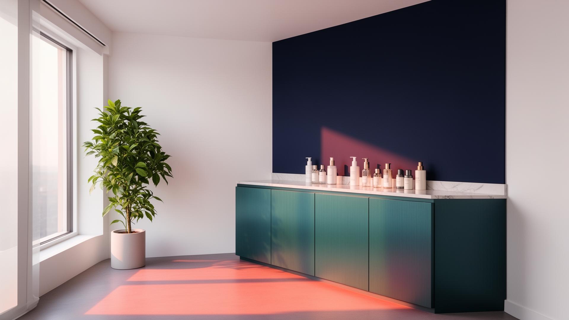 Modern minimalist dermatology clinic interior — dermatology practice marketing